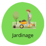 Jardinier, tondre le gazon, ramasser la terre, couper des arbuste, plantes, arroser, déneiger.